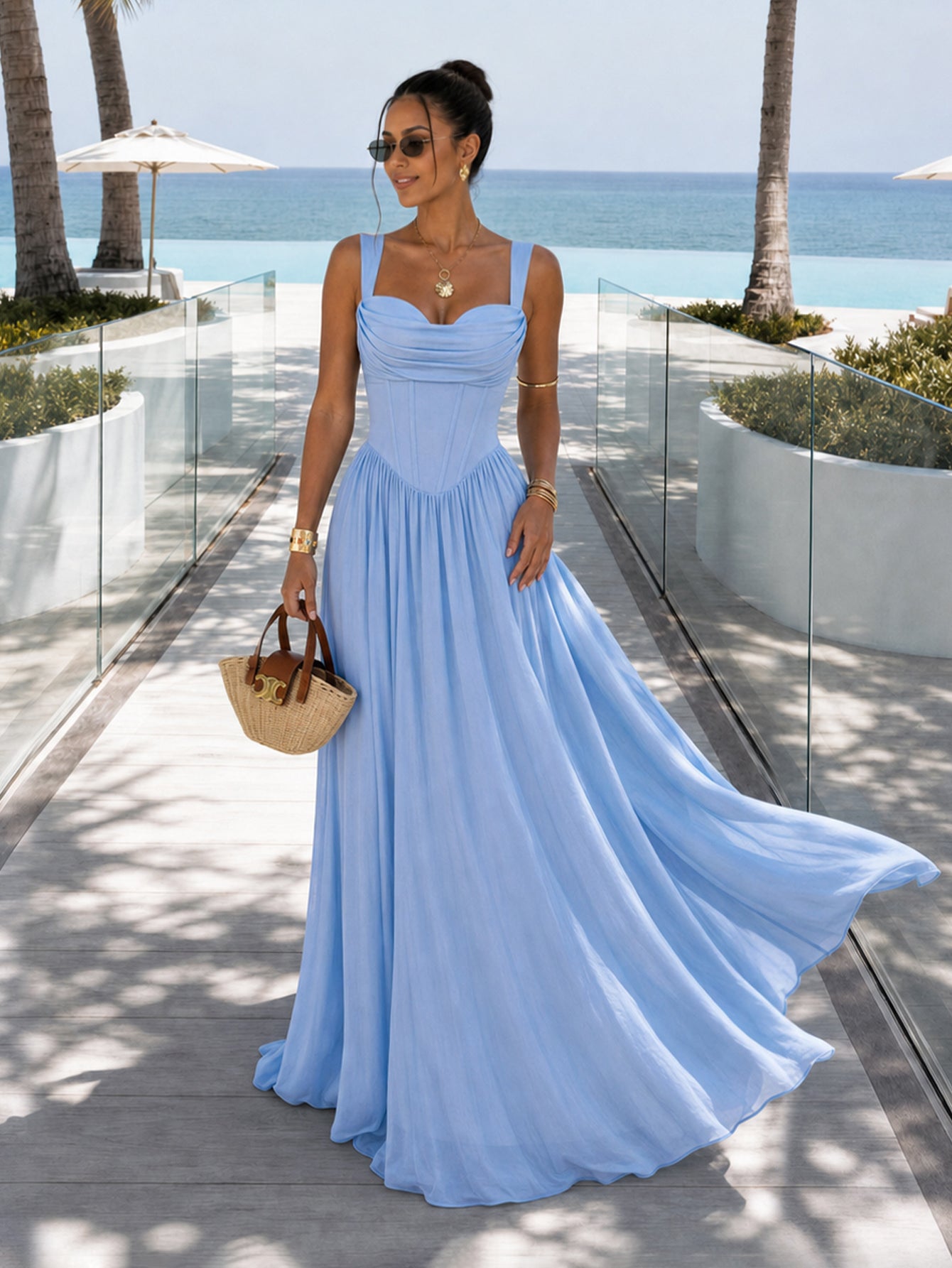 Celeste Maxi Dress Olive Green / S